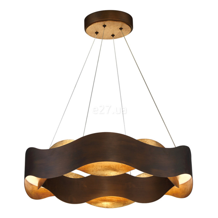 Підвісний світильник Quintiesse QN-VAUGHAN-P-M-BRZ-GD Eurofase Vaughan Vaughan Chandelier Medium Bronze and Gold, 80 Вт, 1302 лм, 3000К · Quintiesse · quintiesse-qn-vaughan-p-m-brz-gd