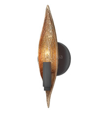 Бра Quintiesse QN-WILLOW1-CBK Hinkley Willow Willow 1 Light Wall Light Carbon Black with Deluxe Gold
