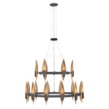 Люстра Quintiesse QN-WILLOW18-CBK Hinkley Willow Willow 18 Light Chandelier Carbon Black with Deluxe Gold · Quintiesse · quintiesse-qn-willow18-cbk