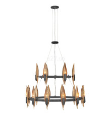 Люстра Quintiesse QN-WILLOW18-CBK Hinkley Willow Willow 18 Light Chandelier Carbon Black with Deluxe Gold