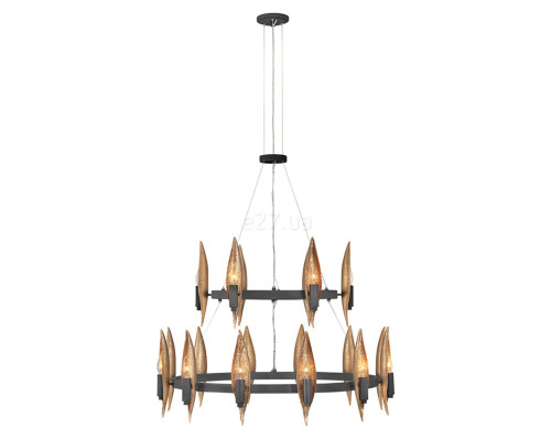 Люстра Quintiesse QN-WILLOW18-CBK Hinkley Willow Willow 18 Light Chandelier Carbon Black with Deluxe Gold