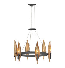 Люстра Quintiesse QN-WILLOW6-CBK Hinkley Willow Willow 6 Light Chandelier Carbon Black with Deluxe Gold