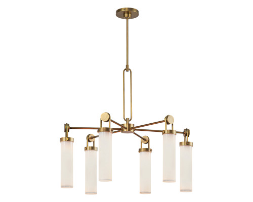 Люстра Quintiesse QN-WYNWOOD6-VBS Alora Wynwood Wynwood 6 lt Chandelier Vintage Brass