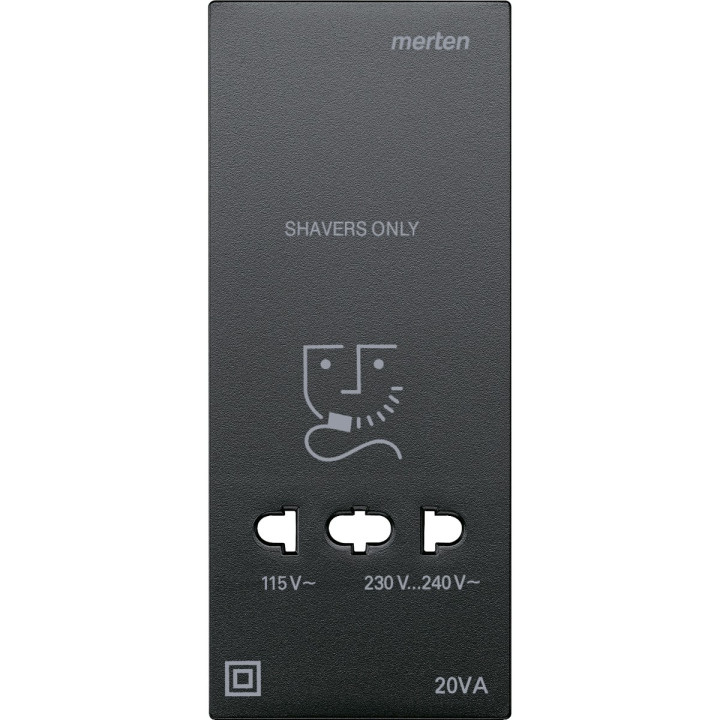 Лицьова панель розетки 220В Schneider Electric 213514 Merten System M, антрацит · Schneider Electric · schneider-electric-213514