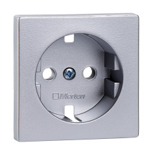 Лицьова панель розетки 220В Schneider Electric 237180 Merten System M, алюміній · Schneider Electric · schneider-electric-237180