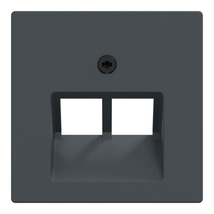 Лицьова панель розетки RJ45 Schneider Electric 298014 Merten System M, антрацит · Schneider Electric · schneider-electric-298014