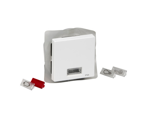Лицьова панель вимикача Schneider Electric 432725 Merten System M, активний білий, ip44