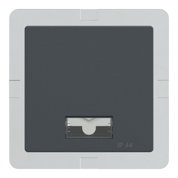 Лицьова панель з полем для напису Schneider Electric 433714 Merten System M, антрацит, ip44 · Schneider Electric · schneider-electric-433714