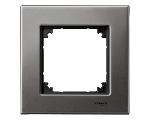 Рамка 1 пост Schneider Electric 475114 Merten System M, сірий родій, метал