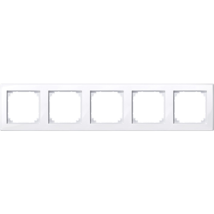 Рамка 5 постів Schneider Electric 478525 Merten System M, активний білий · Schneider Electric · schneider-electric-478525