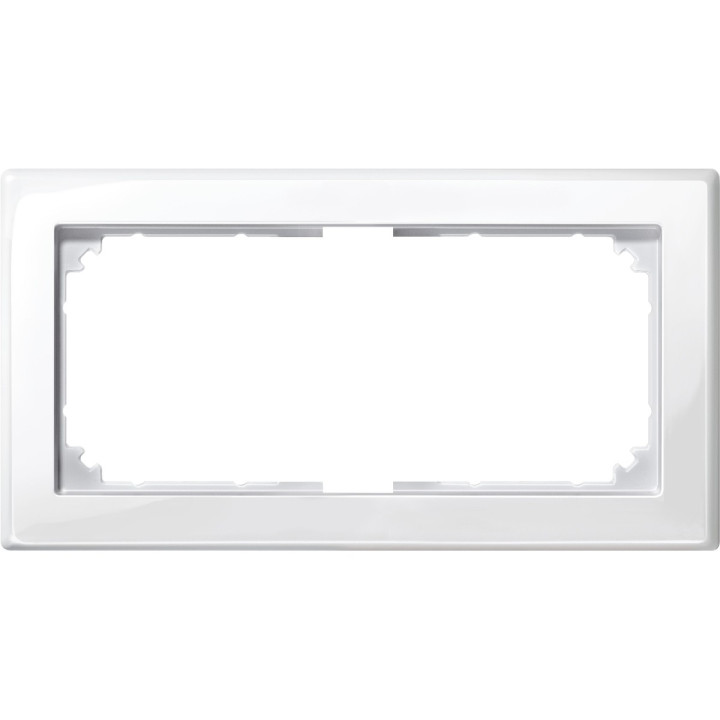 Рамка 2 поста вертикальна Schneider Electric 478819 Merten System M, полярно-білий · Schneider Electric · schneider-electric-478819