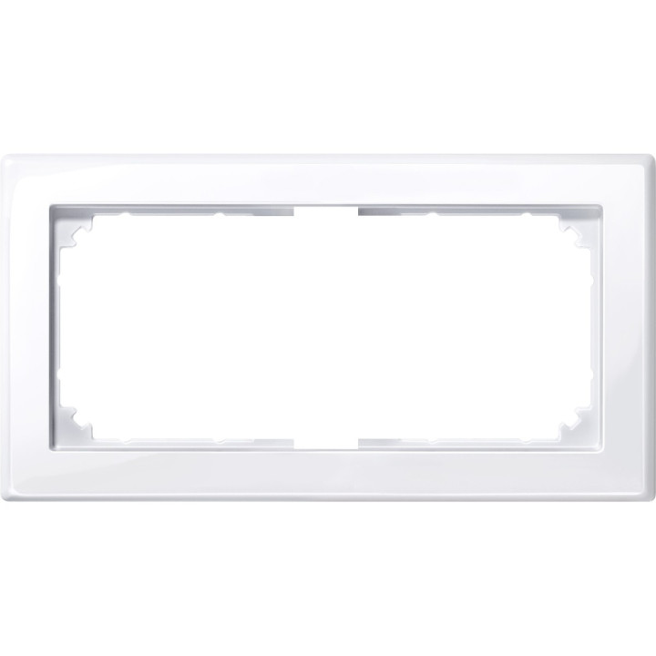 Рамка 2 поста вертикальна Schneider Electric 478825 Merten System M, активний білий · Schneider Electric · schneider-electric-478825