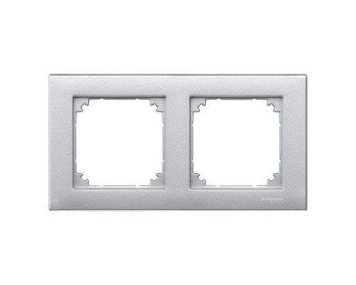 Рамка 2 поста Schneider Electric 486260 Merten System M, алюміній