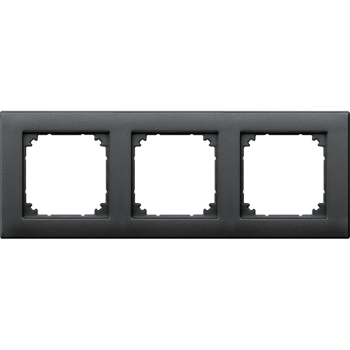 Рамка 3 поста Schneider Electric 486314 Merten System M, антрацит · Schneider Electric · schneider-electric-486314