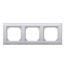 Рамка 3 поста Schneider Electric 486360 Merten System M, алюміній