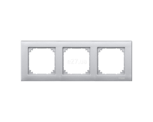 Рамка 3 поста Schneider Electric 486360 Merten System M, алюміній