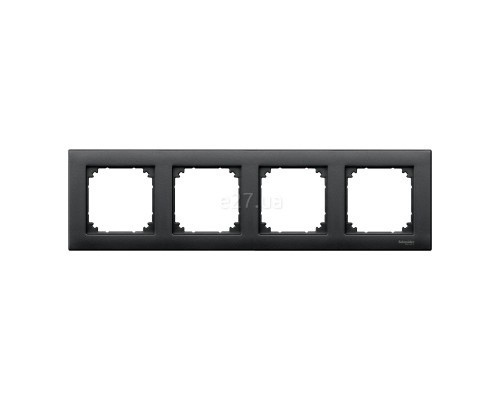 Рамка 4 поста Schneider Electric 486414 Merten System M, антрацит