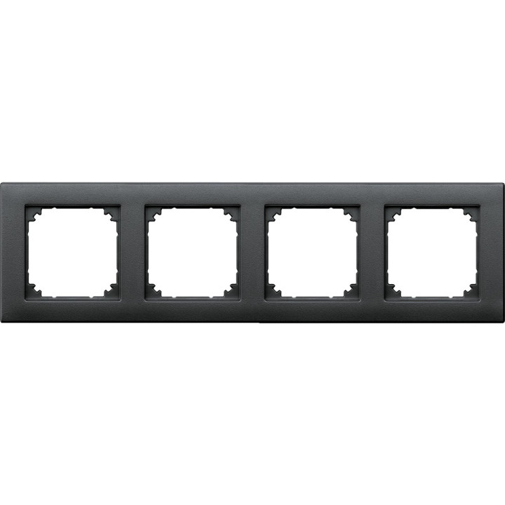 Рамка 4 поста Schneider Electric 486414 Merten System M, антрацит · Schneider Electric · schneider-electric-486414
