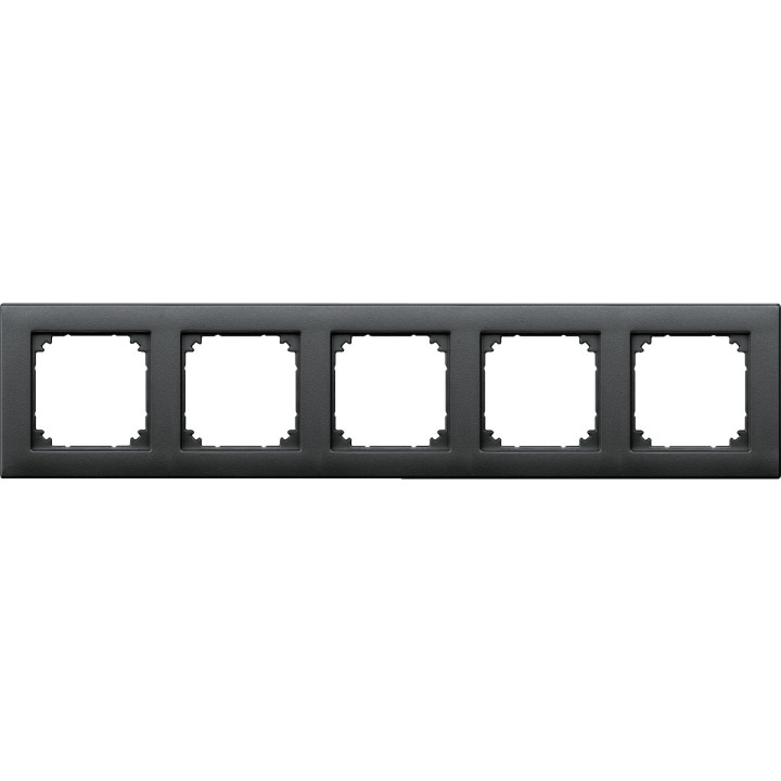 Рамка 5 постів Schneider Electric 486514 Merten System M, антрацит · Schneider Electric · schneider-electric-486514