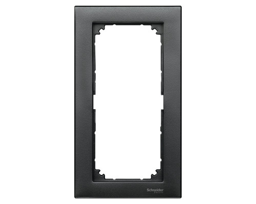 Рамка 2 поста вертикальна Schneider Electric 488814 Merten System M, антрацит
