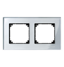 Рамка 2 поста Schneider Electric 489260 Merten System M, алмаз, скло