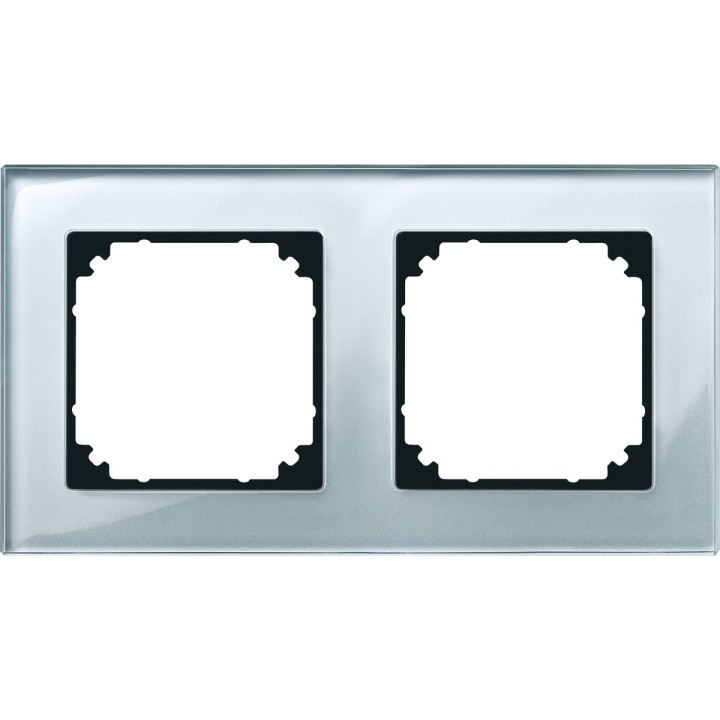 Рамка 2 поста Schneider Electric 489260 Merten System M, алмаз, скло · Schneider Electric · schneider-electric-489260