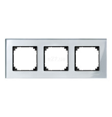 Рамка 3 поста Schneider Electric 489360 Merten System M, алмаз, скло