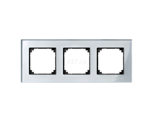 Рамка 3 поста Schneider Electric 489360 Merten System M, алмаз, скло