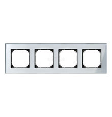 Рамка 4 поста Schneider Electric 489460 Merten System M, алмаз, скло