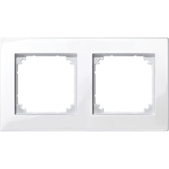 Рамка 2 поста Schneider Electric 515219 Merten System M, полярно-білий · Schneider Electric · schneider-electric-515219