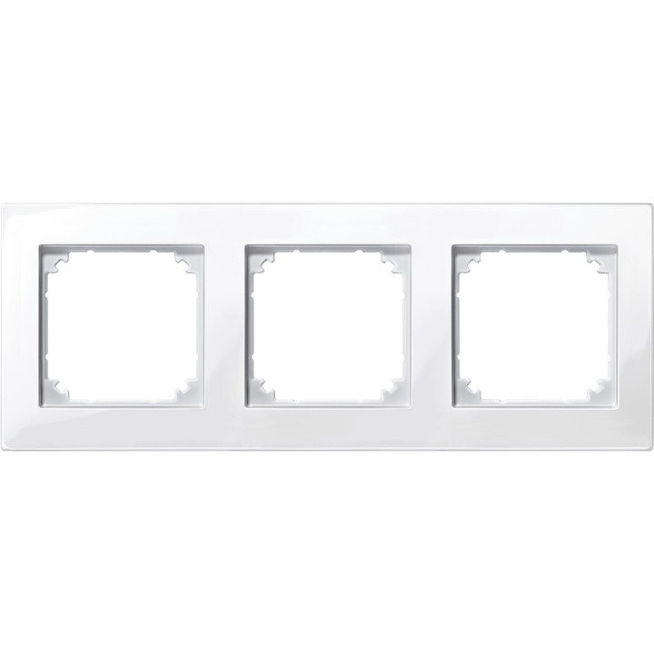 Рамка 3 поста Schneider Electric 515319 Merten System M, полярно-білий · Schneider Electric · schneider-electric-515319