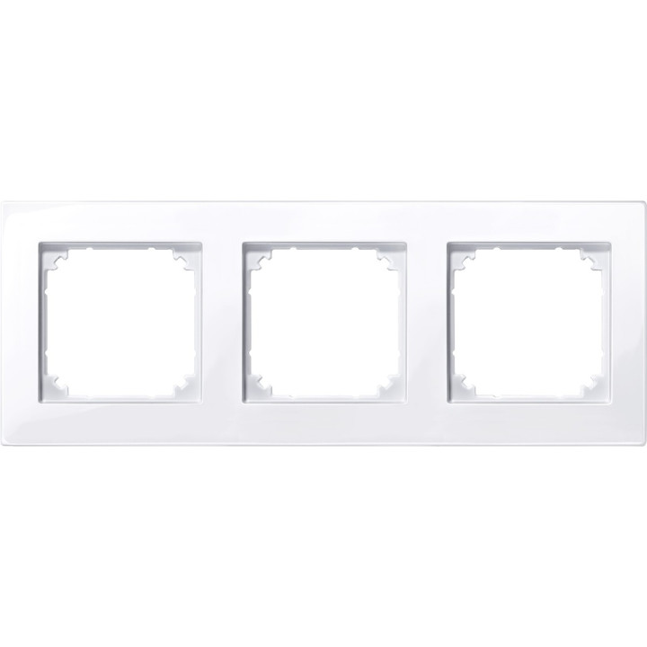 Рамка 3 поста Schneider Electric 515325 Merten System M, активний білий · Schneider Electric · schneider-electric-515325