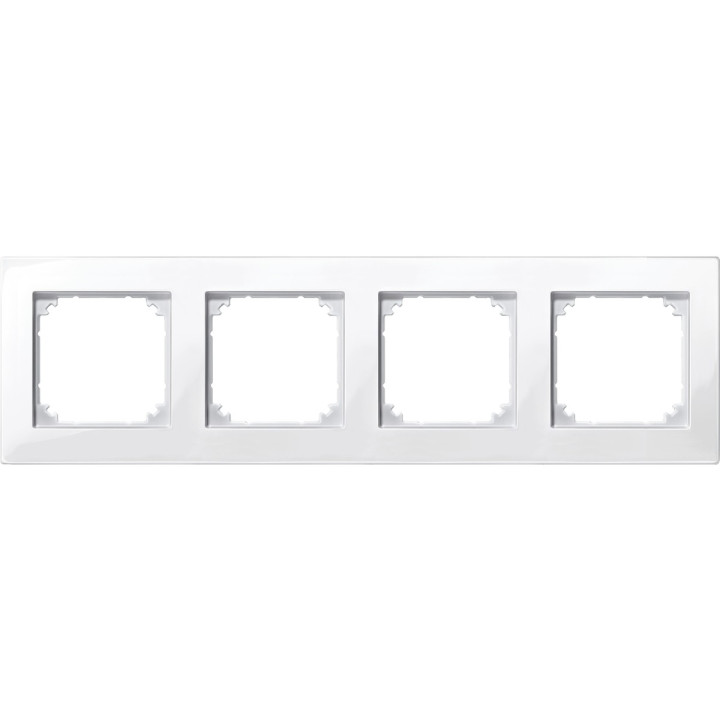 Рамка 4 поста Schneider Electric 515419 Merten System M, полярно-білий · Schneider Electric · schneider-electric-515419