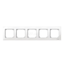 Рамка 5 постів Schneider Electric 515519 Merten System M, полярно-білий