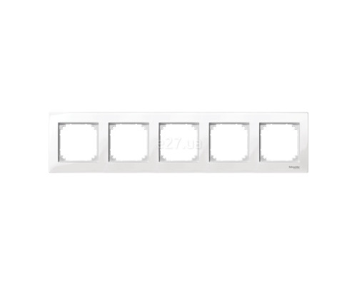 Рамка 5 постів Schneider Electric 515519 Merten System M, полярно-білий