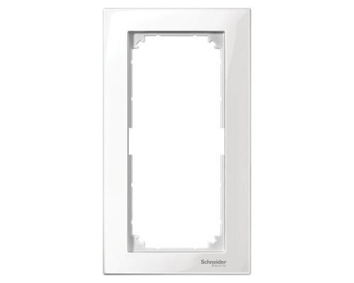 Рамка 2 поста вертикальна Schneider Electric 515819 Merten System M, полярно-білий
