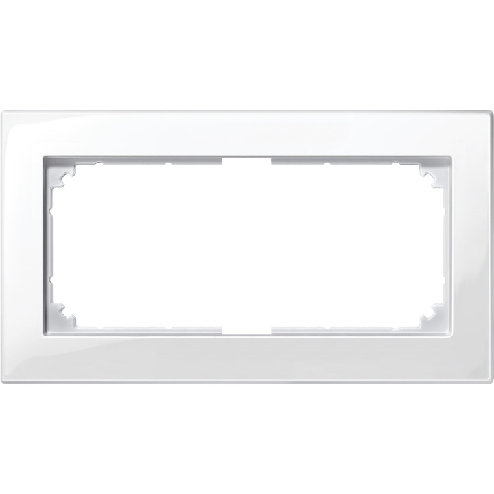 Рамка 2 поста вертикальна Schneider Electric 515819 Merten System M, полярно-білий · Schneider Electric · schneider-electric-515819