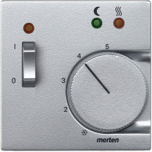 Лицьова панель терморегулятора Schneider Electric 535860 Merten System M, алюміній · Schneider Electric · schneider-electric-535860