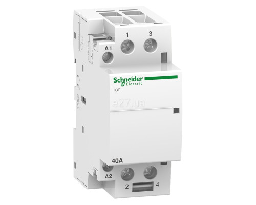 Контактор Schneider Electric A9C20842 Acti9 iCT, 2P, 2NO, 40A, на DIN-рейку