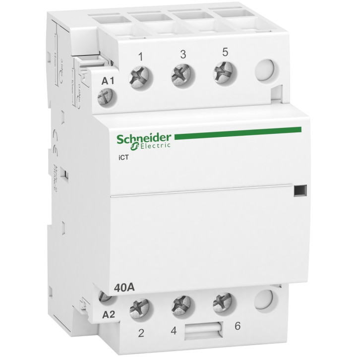Контактор Schneider Electric A9C20843 Acti9 iCT, 3P, 3NO, 40A, на DIN-рейку · Schneider Electric · schneider-electric-a9c20843