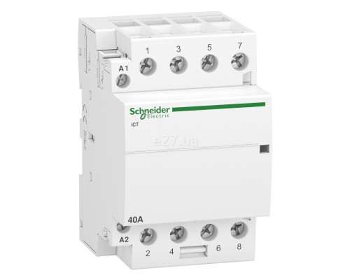 Контактор Schneider Electric A9C20844 Acti9 iCT, 4P, 4NO, 40A, на DIN-рейку