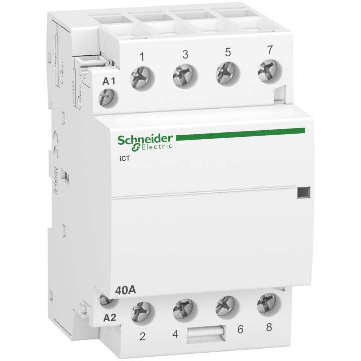 Контактор Schneider Electric A9C20844 Acti9 iCT, 4P, 4NO, 40A, на DIN-рейку · Schneider Electric · schneider-electric-a9c20844