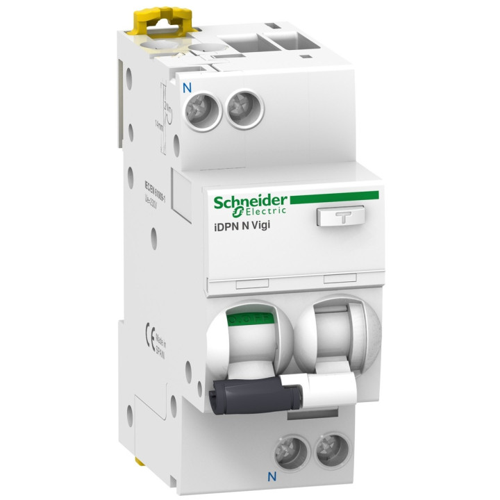 Диференціальний автомат Schneider Electric A9D31616 Acti9 iDPN N Vigi, 1P＋N, 16A, C, 6kA, 30mA, AC, на DIN-рейку · Schneider Electric · schneider-electric-a9d31616