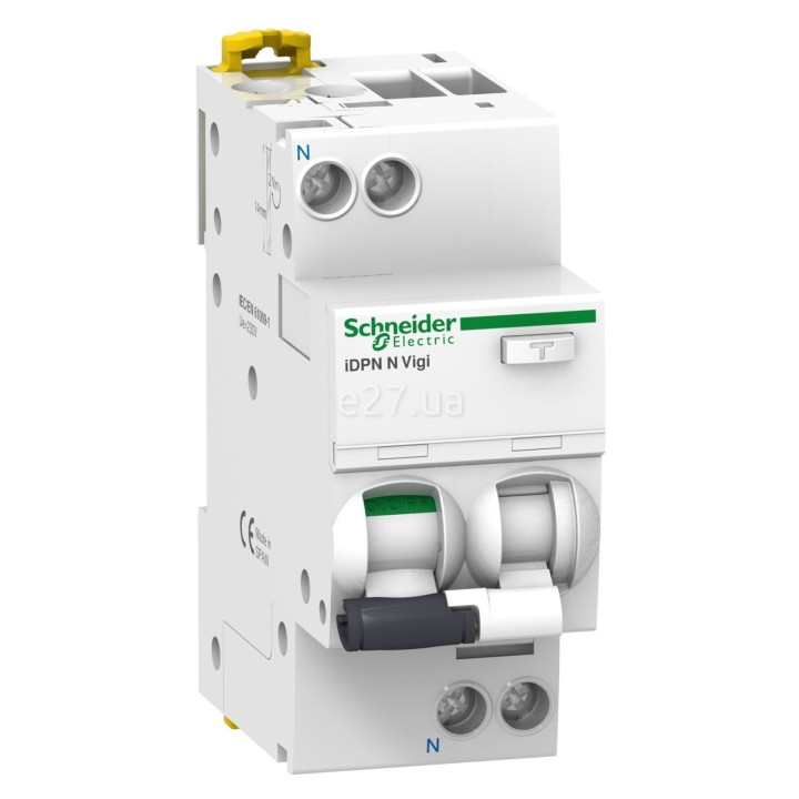 Диференціальний автомат Schneider Electric A9D31625 Acti9 iDPN N Vigi, 1P＋N, 25A, C, 6kA, 30mA, AC, на DIN-рейку · Schneider Electric · schneider-electric-a9d31625
