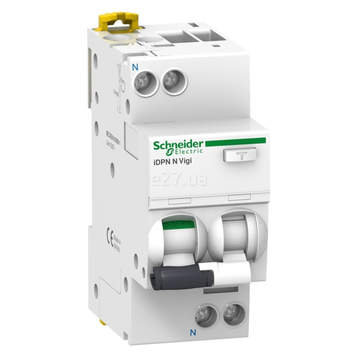 Диференціальний автомат Schneider Electric A9D52620 Acti9 IDPN N Vigi, 1P＋N, 20A, C, 6kA, 100mA, A, ip20, на DIN-рейку · Schneider Electric · schneider-electric-a9d52620