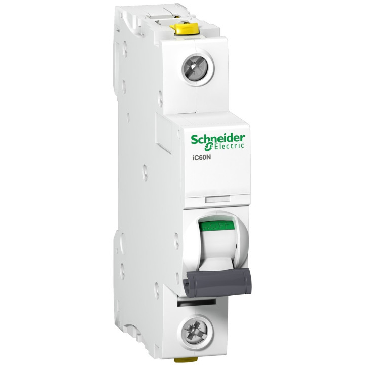 Автоматичний вимикач Schneider Electric A9F04104 Acti9 IC60N, 1P, 4A, на DIN-рейку · Schneider Electric · schneider-electric-a9f04104