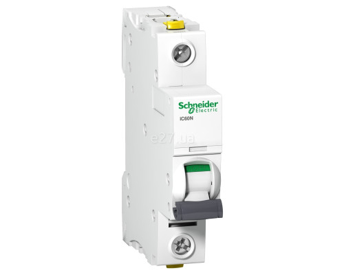Автоматичний вимикач Schneider Electric A9F04106 Acti9 IC60N, 1P, 6A, C, на DIN-рейку