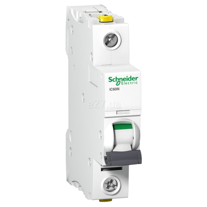 Автоматичний вимикач Schneider Electric A9F04106 Acti9 IC60N, 1P, 6A, C, на DIN-рейку · Schneider Electric · schneider-electric-a9f04106