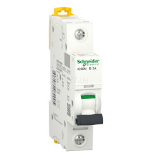 Автоматичний вимикач Schneider Electric A9F73102 Acti9 iC60N, 1P, 2A, B, 50kA, на DIN-рейку