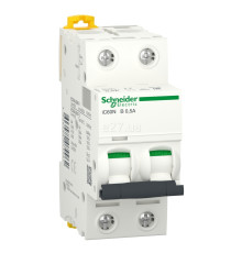 Автоматичний вимикач Schneider Electric A9F73270 Acti9 iC60N, 2P, 0.5A, B, 10kA, ip20, на DIN-рейку